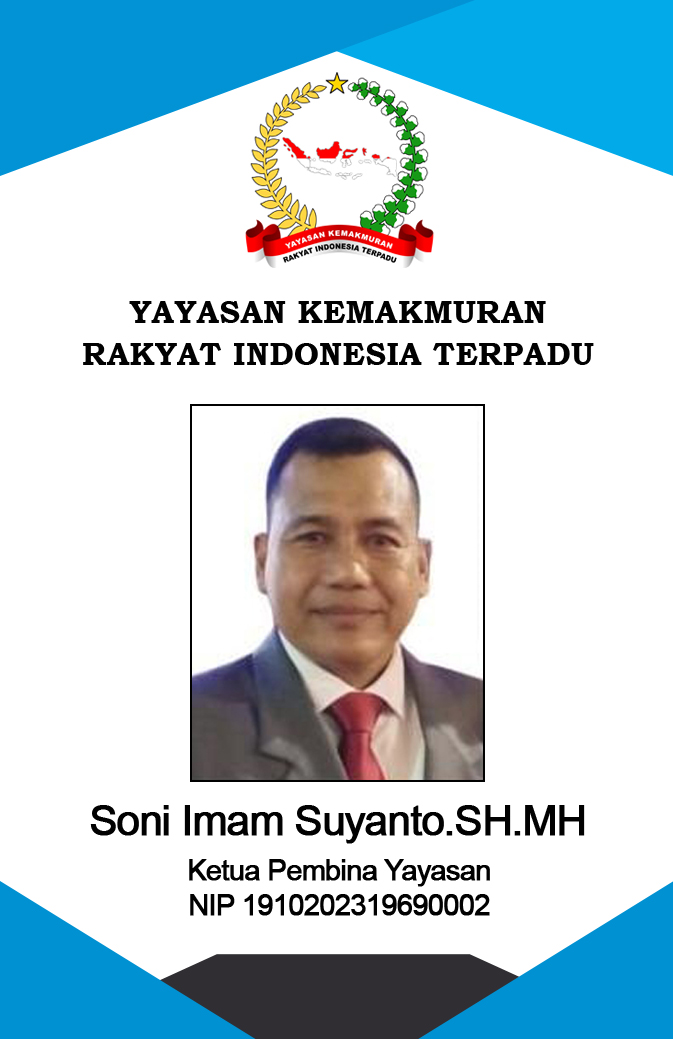 KETUA PEMBINA YAYASAN Soni Imam Suyanto.SH.MH