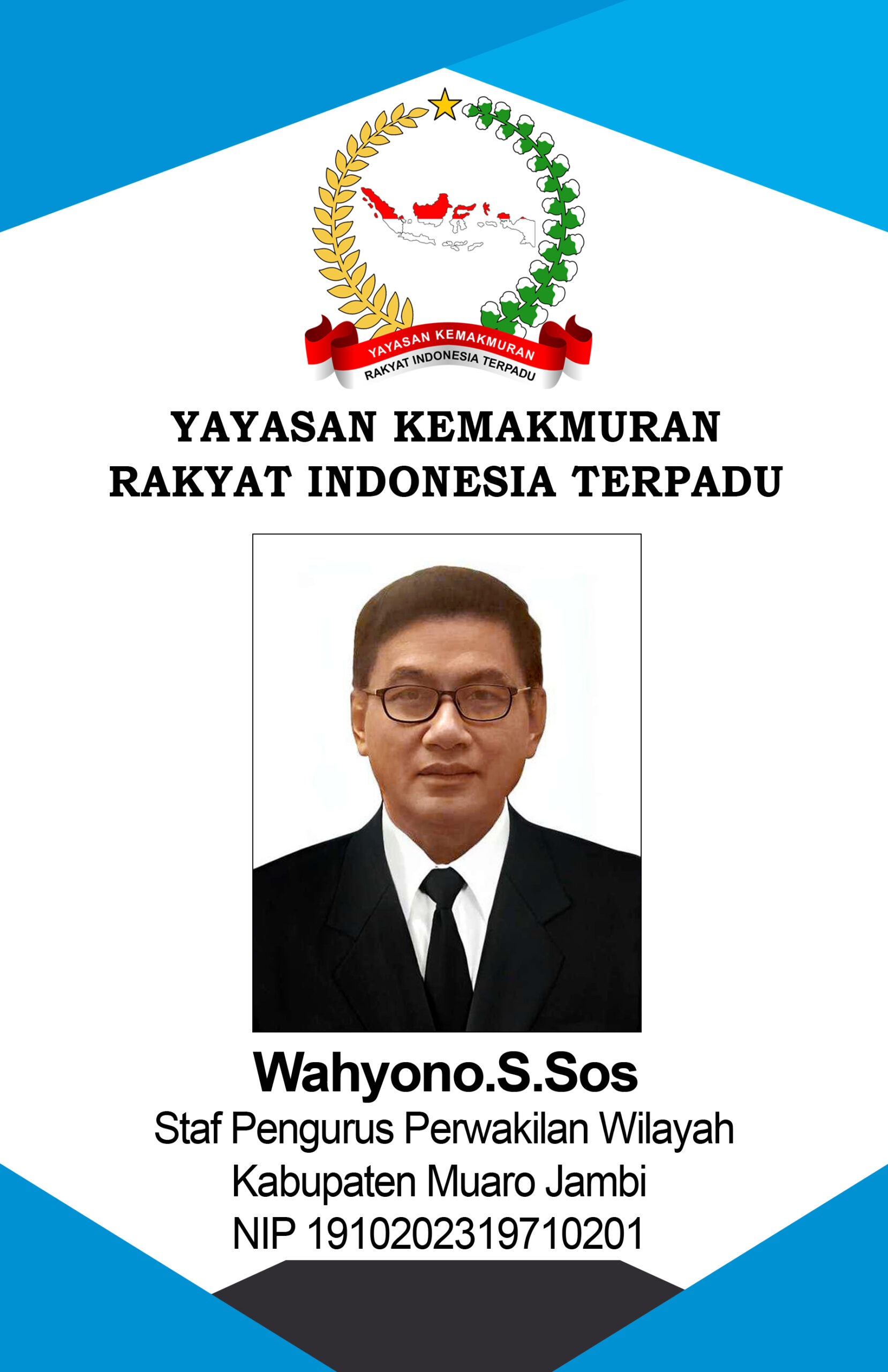 PW 85 Wahyono.S.Sos NIP 1910202319710201